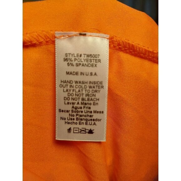 SOLA la Fe Orange and White Lace Spaghetti Straps - Picture 5 of 5